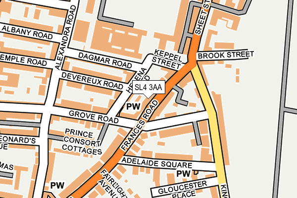 SL4 3AA map - OS OpenMap – Local (Ordnance Survey)