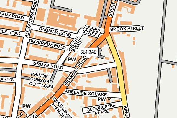 SL4 3AE map - OS OpenMap – Local (Ordnance Survey)