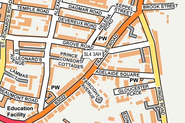 SL4 3AH map - OS OpenMap – Local (Ordnance Survey)