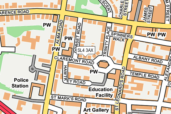 SL4 3AX map - OS OpenMap – Local (Ordnance Survey)