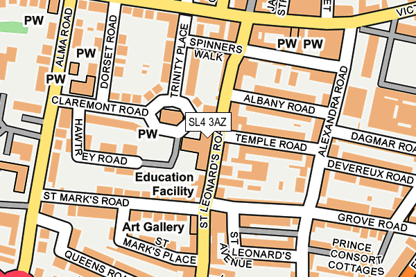 SL4 3AZ map - OS OpenMap – Local (Ordnance Survey)