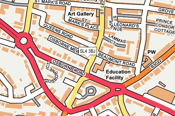 SL4 3BJ map - OS OpenMap – Local (Ordnance Survey)