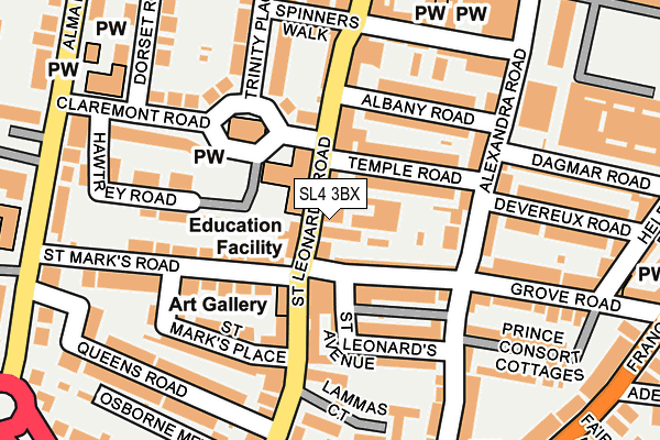SL4 3BX map - OS OpenMap – Local (Ordnance Survey)