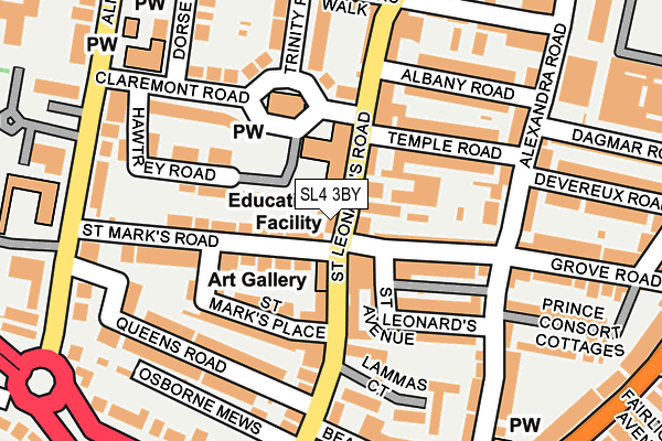 SL4 3BY map - OS OpenMap – Local (Ordnance Survey)