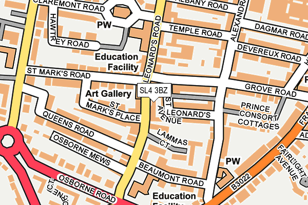 SL4 3BZ map - OS OpenMap – Local (Ordnance Survey)