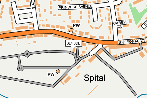 SL4 3DB map - OS OpenMap – Local (Ordnance Survey)