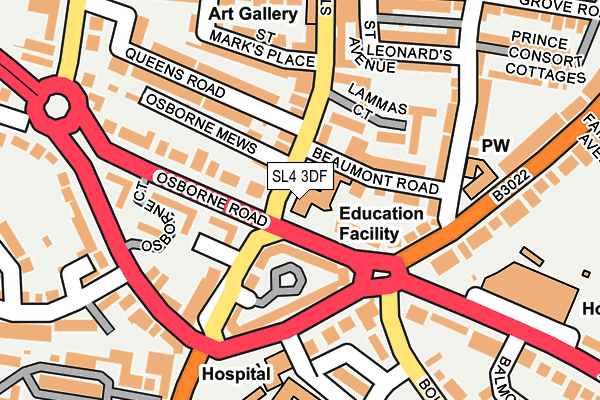 SL4 3DF map - OS OpenMap – Local (Ordnance Survey)