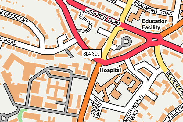 SL4 3DJ map - OS OpenMap – Local (Ordnance Survey)