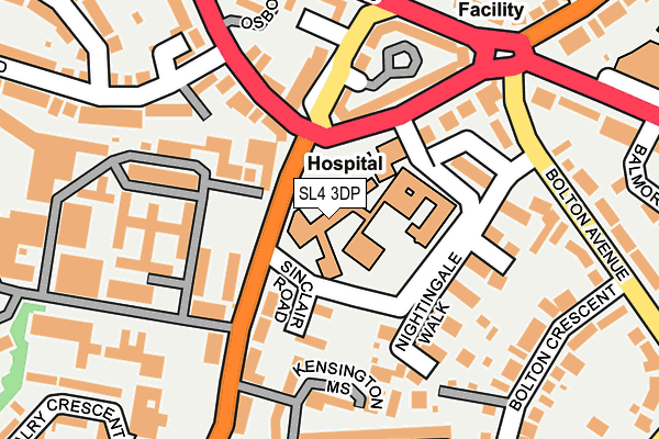 SL4 3DP map - OS OpenMap – Local (Ordnance Survey)