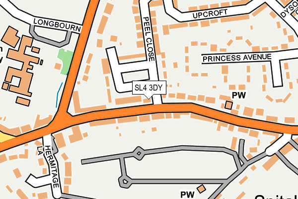 SL4 3DY map - OS OpenMap – Local (Ordnance Survey)