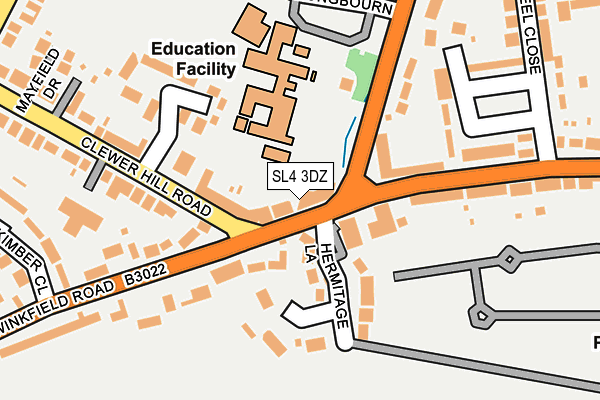 SL4 3DZ map - OS OpenMap – Local (Ordnance Survey)