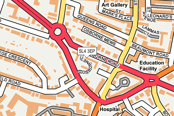 SL4 3EP map - OS OpenMap – Local (Ordnance Survey)