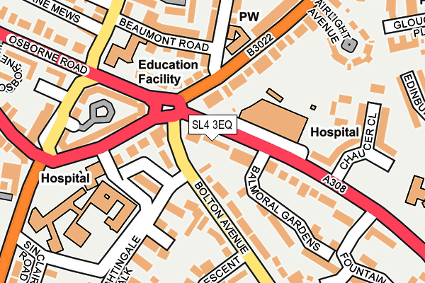 SL4 3EQ map - OS OpenMap – Local (Ordnance Survey)