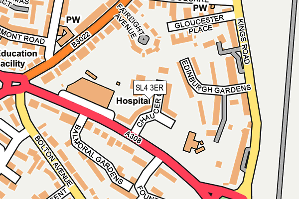 SL4 3ER map - OS OpenMap – Local (Ordnance Survey)