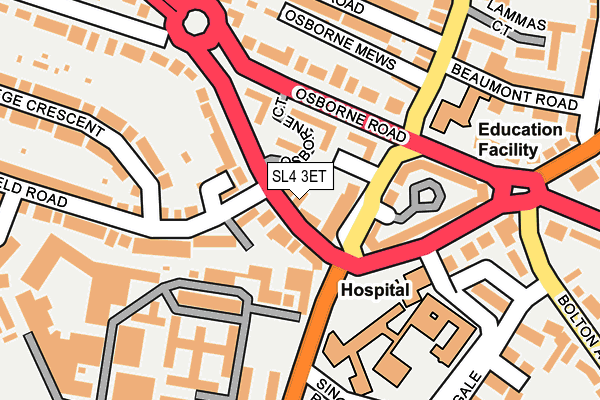 SL4 3ET map - OS OpenMap – Local (Ordnance Survey)