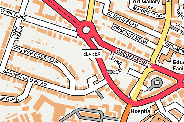 SL4 3EX map - OS OpenMap – Local (Ordnance Survey)