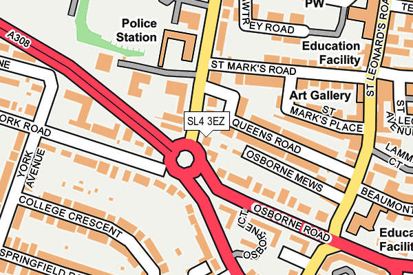 SL4 3EZ map - OS OpenMap – Local (Ordnance Survey)