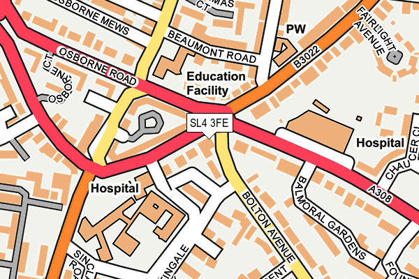 SL4 3FE map - OS OpenMap – Local (Ordnance Survey)