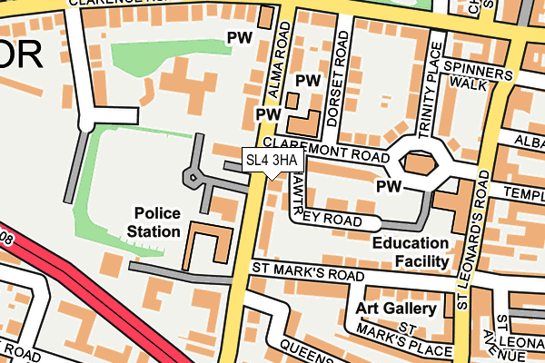 SL4 3HA map - OS OpenMap – Local (Ordnance Survey)
