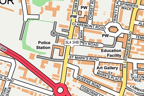 SL4 3HB map - OS OpenMap – Local (Ordnance Survey)