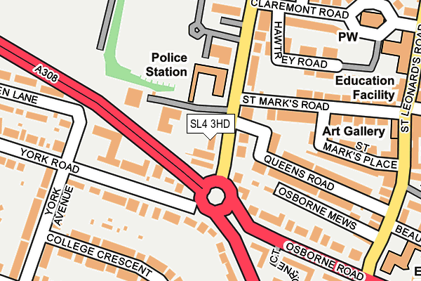 SL4 3HD map - OS OpenMap – Local (Ordnance Survey)