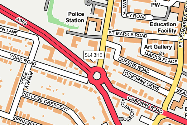 SL4 3HE map - OS OpenMap – Local (Ordnance Survey)