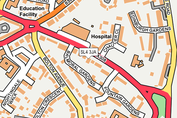 SL4 3JA map - OS OpenMap – Local (Ordnance Survey)