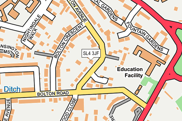 SL4 3JF map - OS OpenMap – Local (Ordnance Survey)