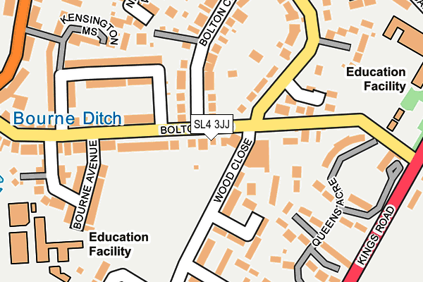 SL4 3JJ map - OS OpenMap – Local (Ordnance Survey)