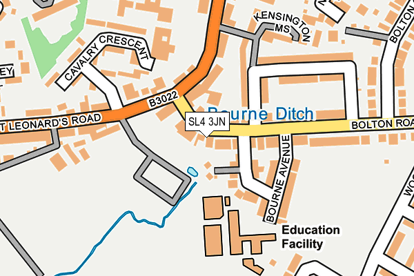 SL4 3JN map - OS OpenMap – Local (Ordnance Survey)