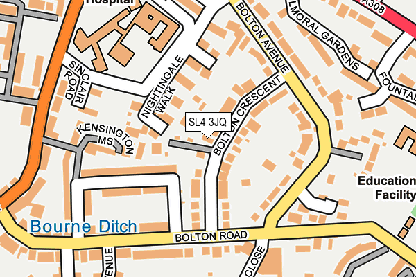 SL4 3JQ map - OS OpenMap – Local (Ordnance Survey)