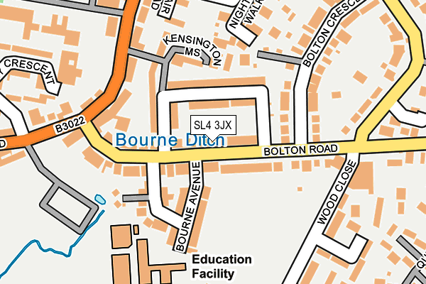 SL4 3JX map - OS OpenMap – Local (Ordnance Survey)