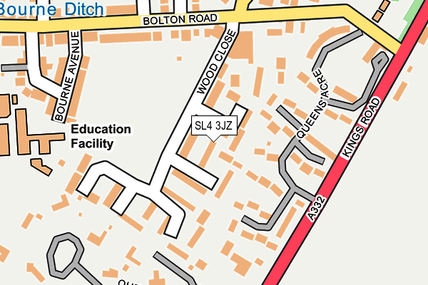 SL4 3JZ map - OS OpenMap – Local (Ordnance Survey)