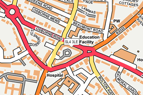 SL4 3LE map - OS OpenMap – Local (Ordnance Survey)
