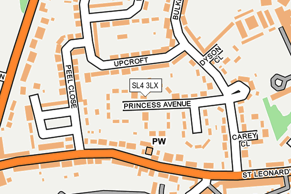 SL4 3LX map - OS OpenMap – Local (Ordnance Survey)