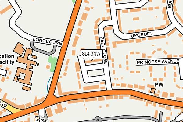SL4 3NW map - OS OpenMap – Local (Ordnance Survey)