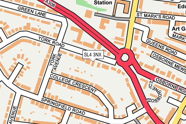SL4 3NX map - OS OpenMap – Local (Ordnance Survey)