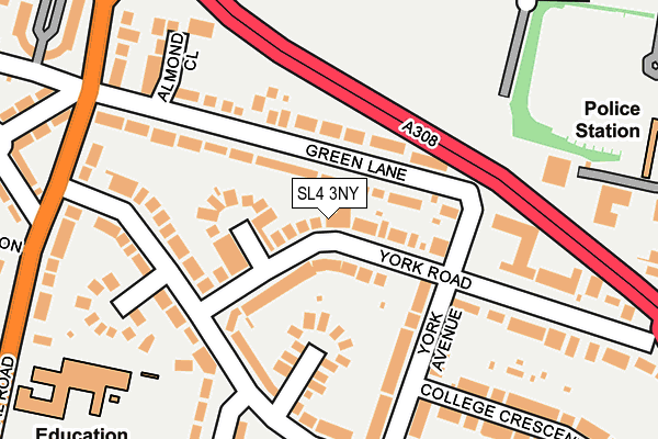 SL4 3NY map - OS OpenMap – Local (Ordnance Survey)