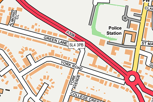 SL4 3PB map - OS OpenMap – Local (Ordnance Survey)