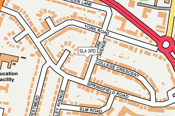 SL4 3PD map - OS OpenMap – Local (Ordnance Survey)