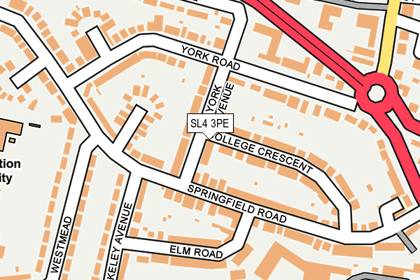SL4 3PE map - OS OpenMap – Local (Ordnance Survey)