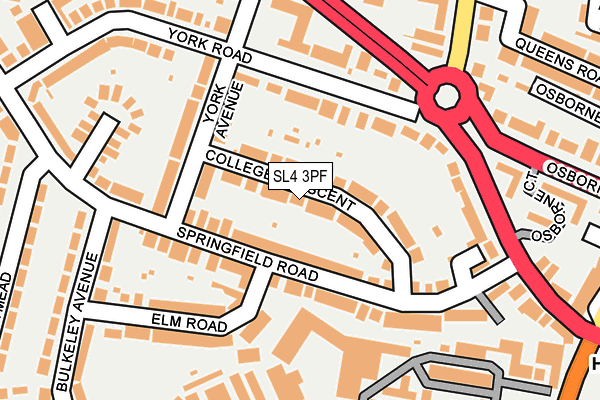 SL4 3PF map - OS OpenMap – Local (Ordnance Survey)