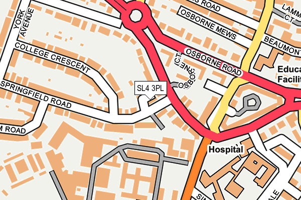 SL4 3PL map - OS OpenMap – Local (Ordnance Survey)