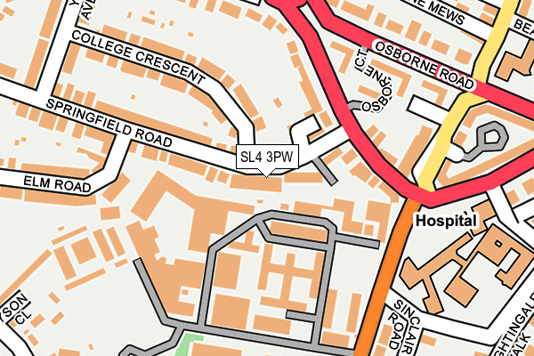 SL4 3PW map - OS OpenMap – Local (Ordnance Survey)