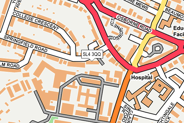 SL4 3QQ map - OS OpenMap – Local (Ordnance Survey)
