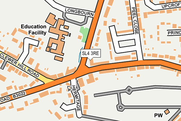 SL4 3RE map - OS OpenMap – Local (Ordnance Survey)