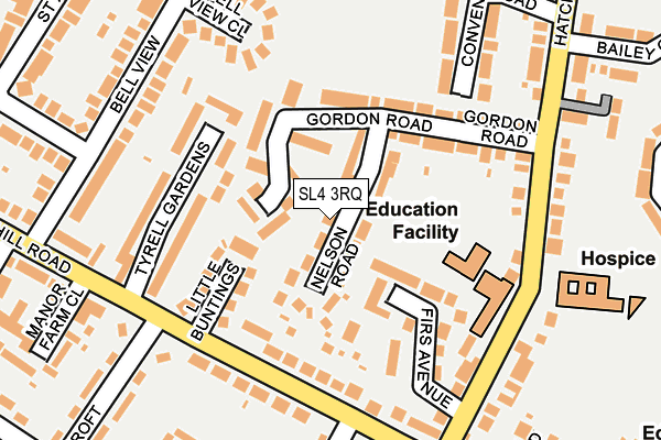 SL4 3RQ map - OS OpenMap – Local (Ordnance Survey)