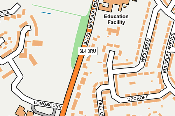 SL4 3RU map - OS OpenMap – Local (Ordnance Survey)