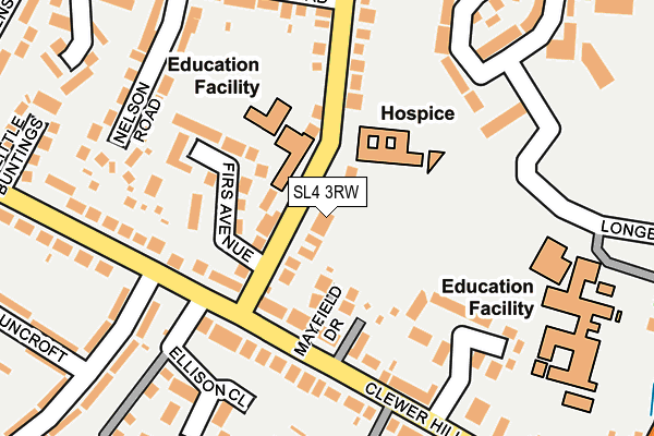 SL4 3RW map - OS OpenMap – Local (Ordnance Survey)