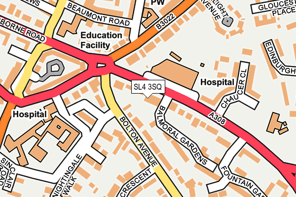 SL4 3SQ map - OS OpenMap – Local (Ordnance Survey)